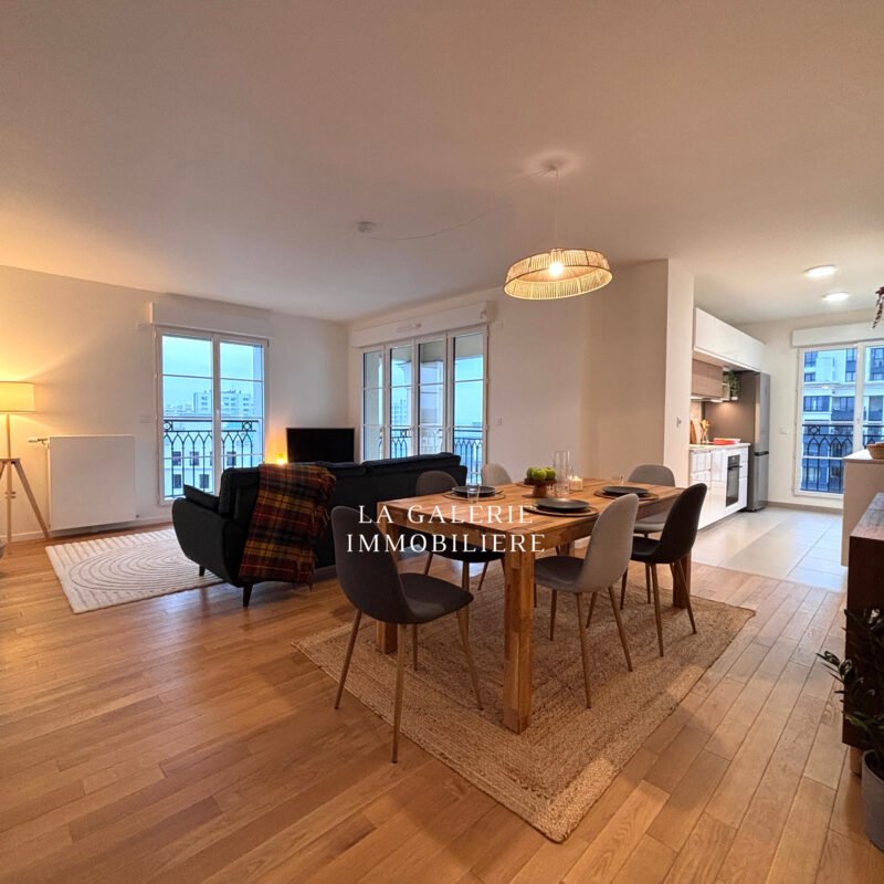 Location meublée – 4 pièces 89m², loggias et parking à Puteaux (92800)