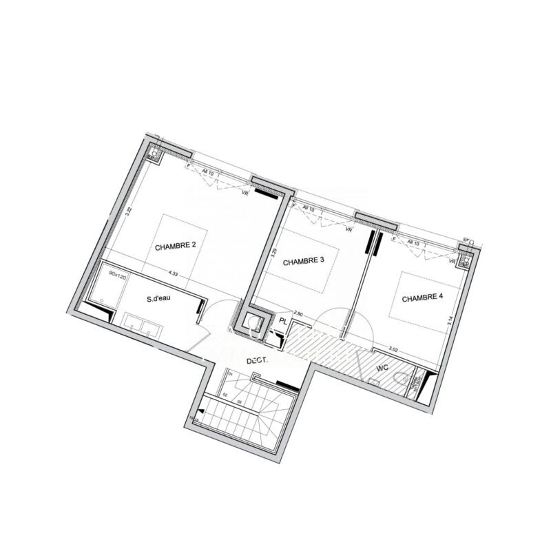 Duplex 5 pièces neuf 117 m² Terasse et Parking à Puteaux (92800)