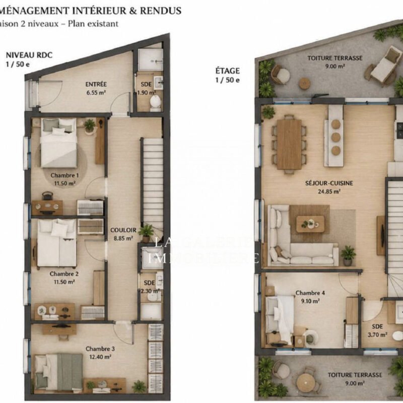 Sannois. Gare à 4 minutes à pied. De l’entrepôt brut au loft duplex de 4 chambres à Sannois (95110)