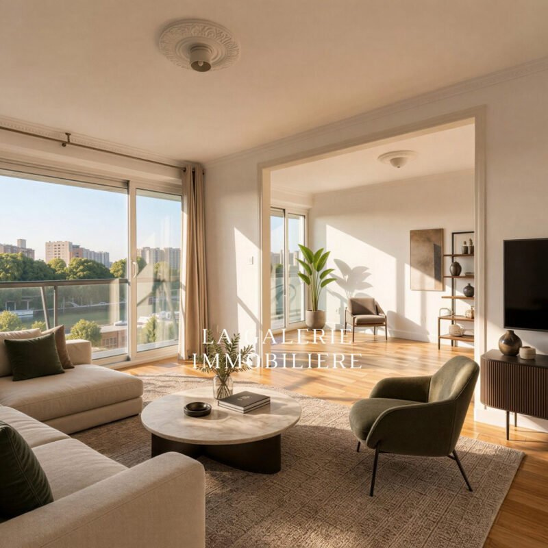 SECTEUR PONT DE CLICHY – ASNIÈRES – GRAND 4P POMPE À CHALEUR CLIMATISÉ GRAND BALCON à Asnières-sur-Seine (92600)