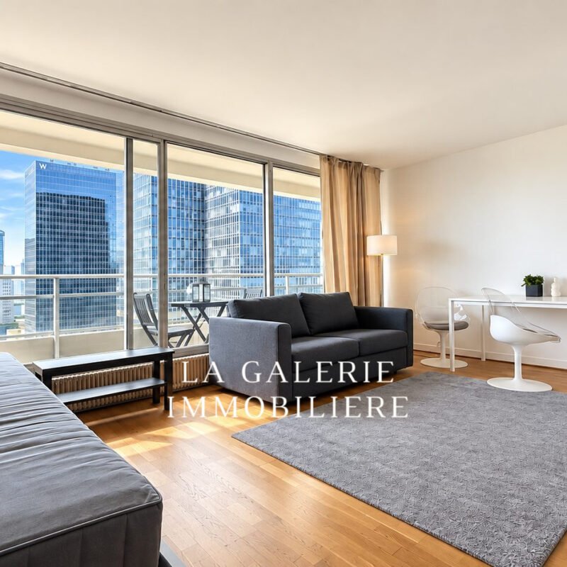 Location meublée – Studio 39 m² avec balcon et vue dégagée à Puteaux (92800)