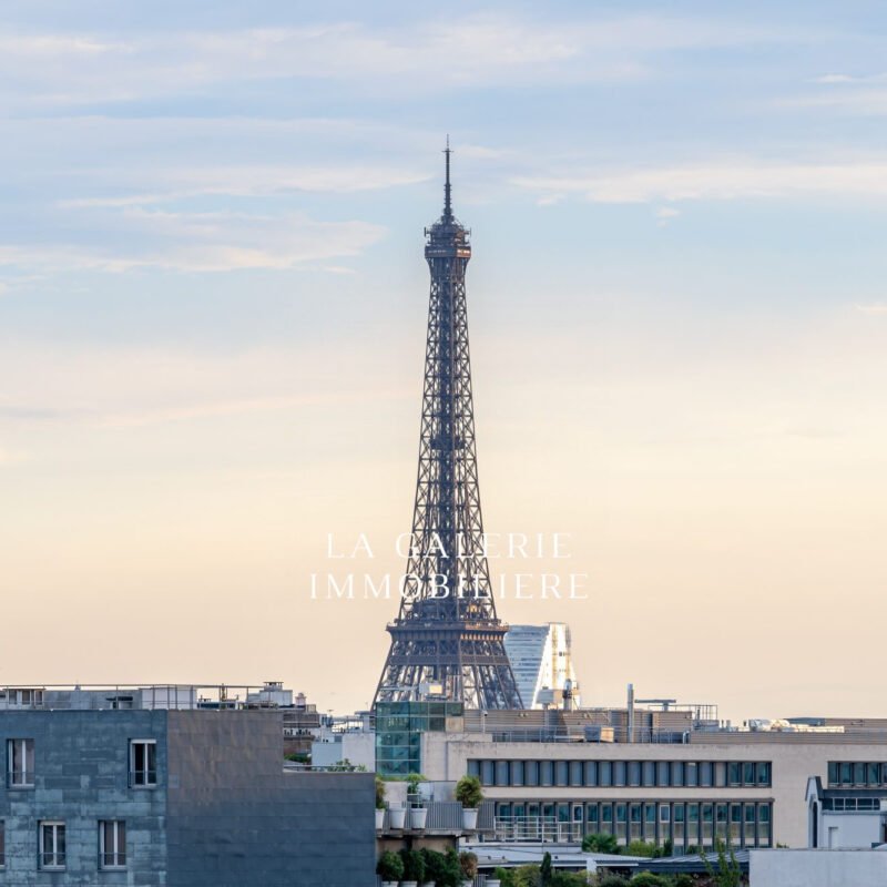 Clichy : 87 m² rénovés à 500 m du métro 14, 9ème étage, vue Tour Eiffel et Sacré-Cœur à Clichy (92110)